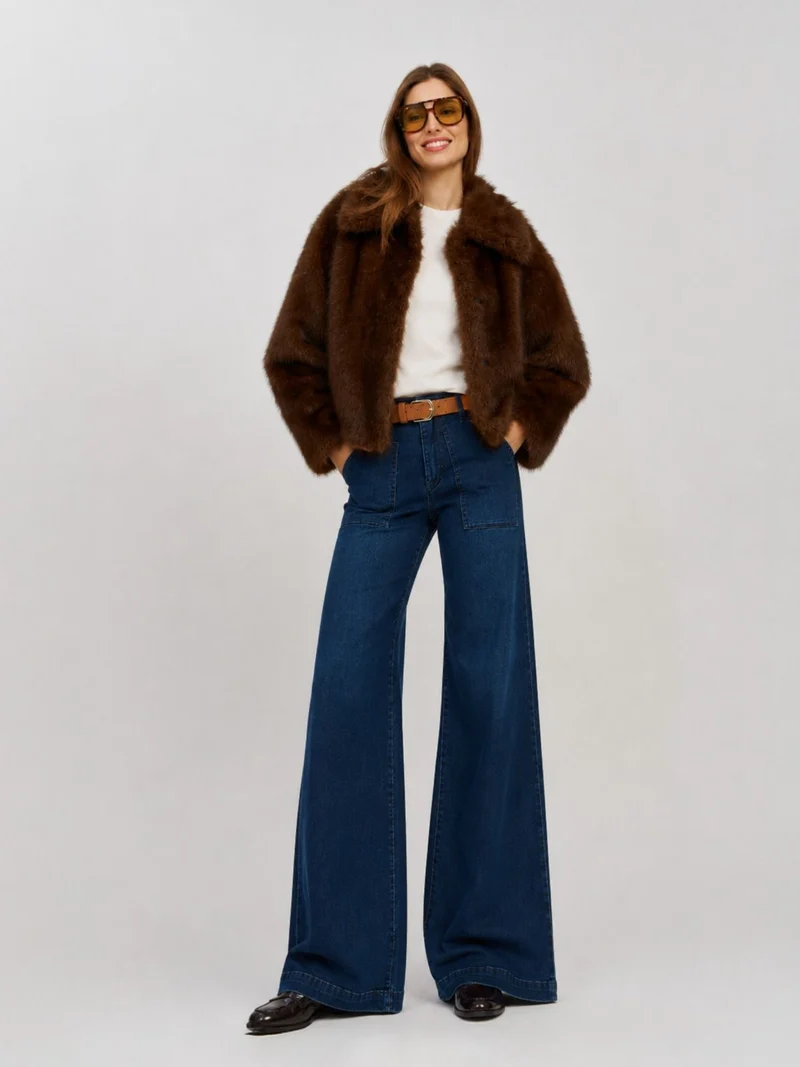 MAVI - Grace Utility, Mid-Waist, Relaxed Flare, Ink Gold Premium