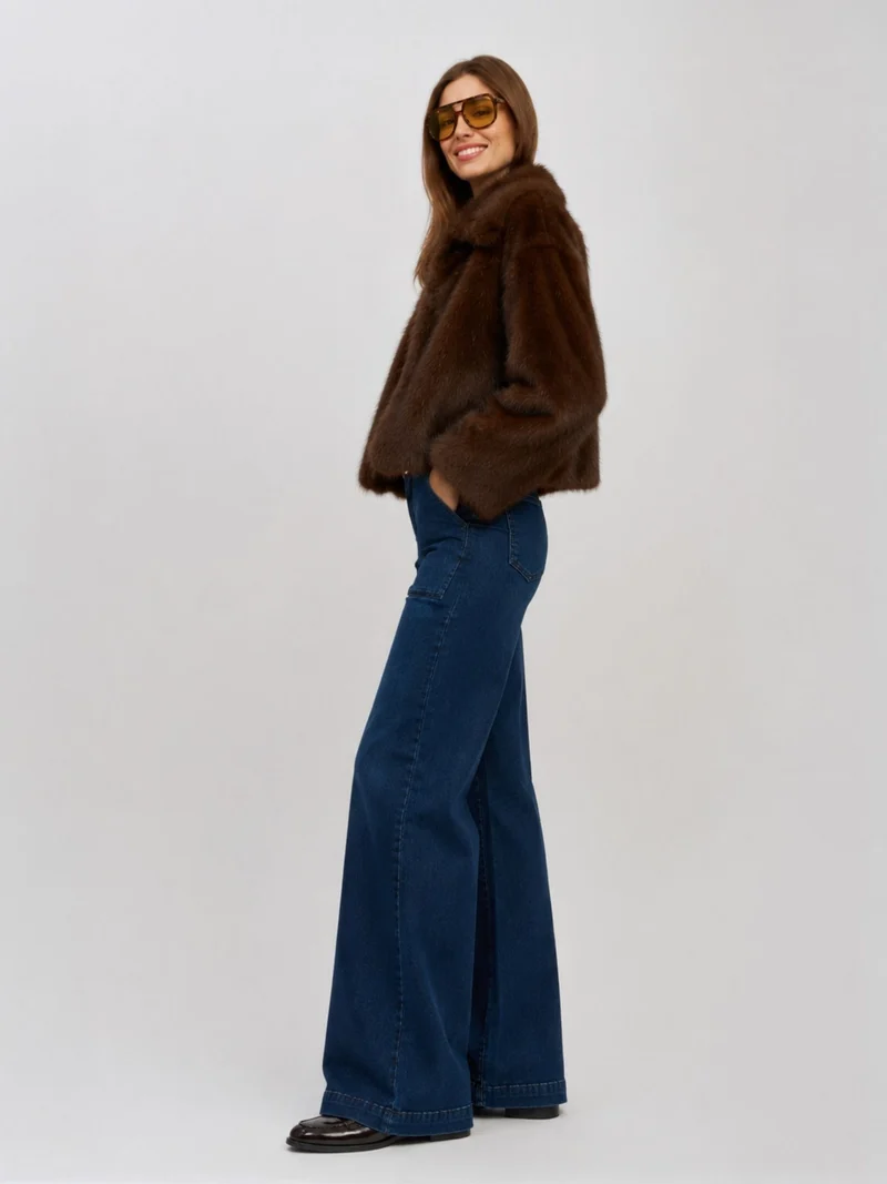 MAVI - Grace Utility, Mid-Waist, Relaxed Flare, Ink Gold Premium