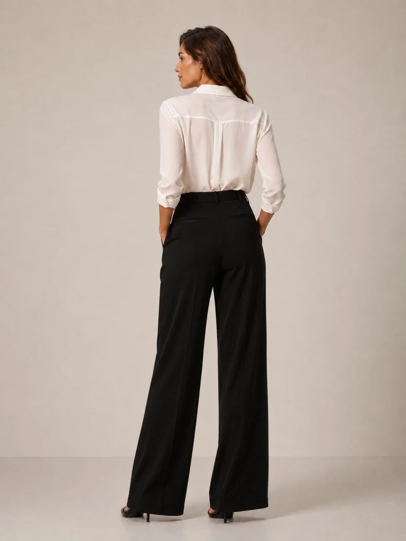 Bogilvy - LIV 2.0. - Damenstoffhose mit weichem Griff, Mid-Waist, Black