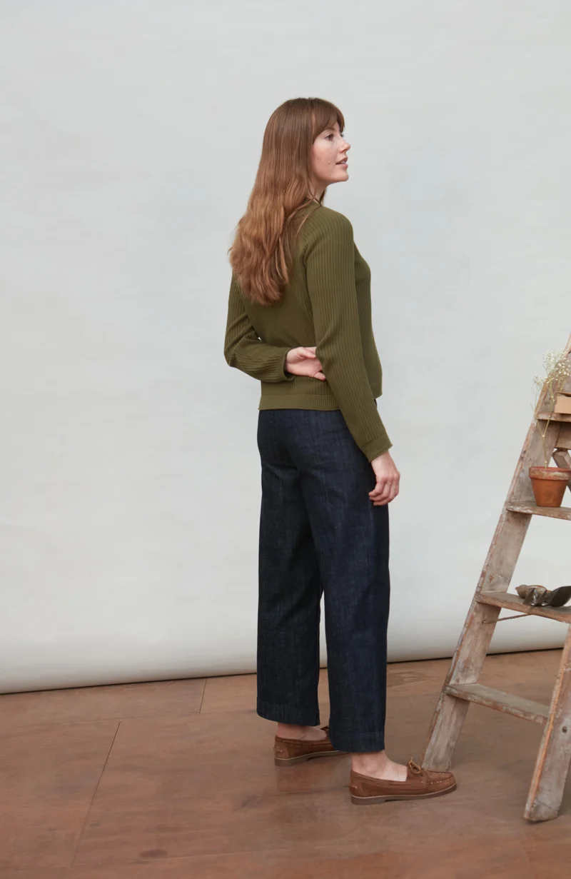 Womens Lightweight Cotton Textured Cardigan
