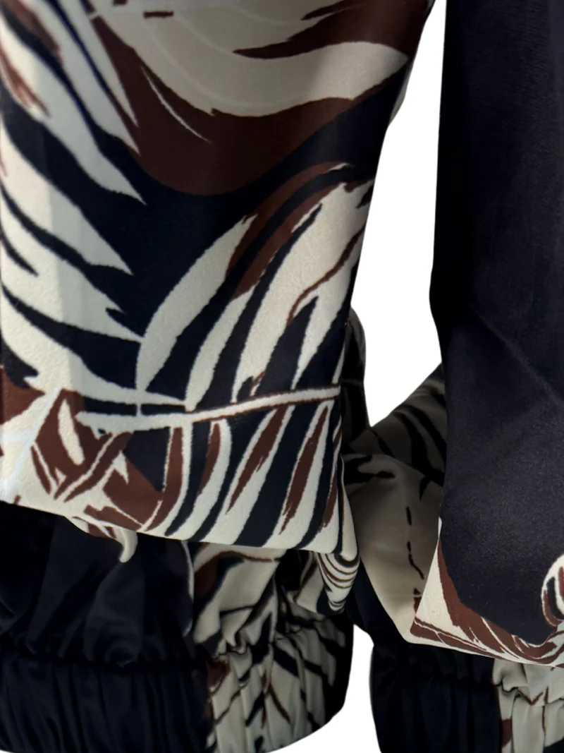 Bogilvy - LINDA, Haremshose, Sommerhose, High-Waist, Black/White Floral Statement