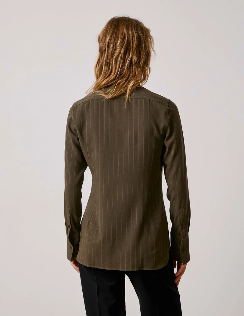 Chemise Pétale rayée kaki