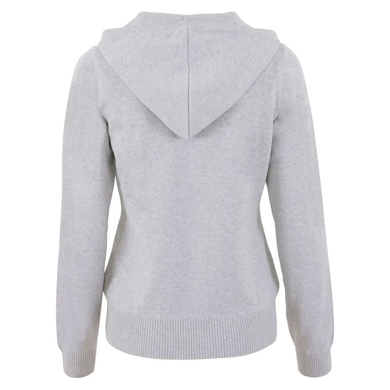 Damen-Kapuzenpullover aus 100 % Baumwolle mit durchgehendem Reißverschluss