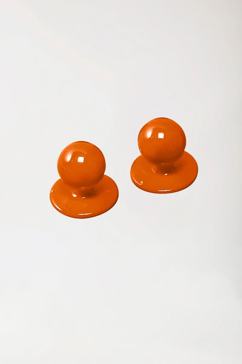 Gastro Kugelknöpfe Unisex - 12 Stück orange