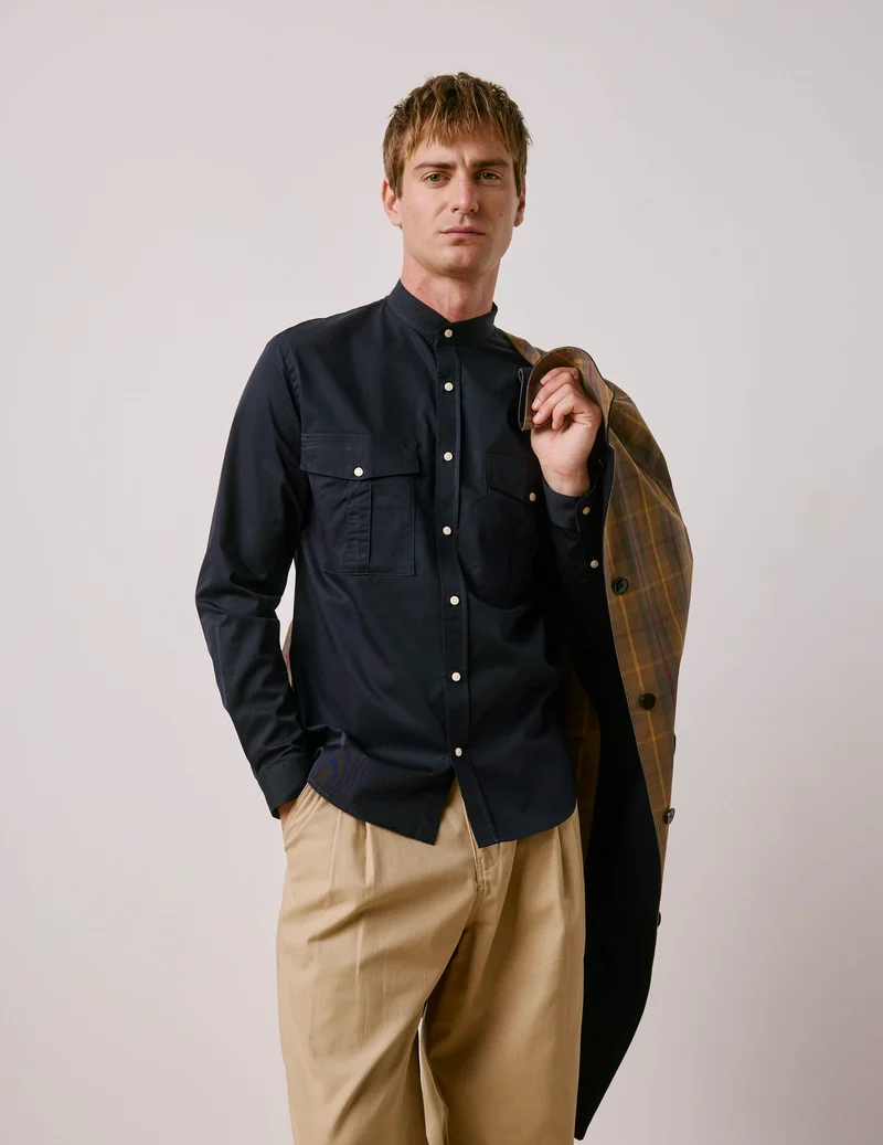 Chemise Mathias bleu marine