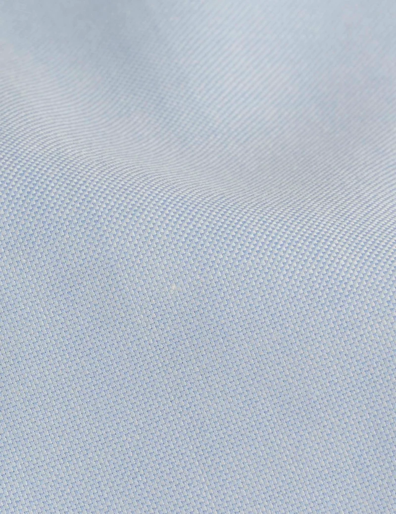 Chemise semi-ajustée en laine et cachemire bleu clair