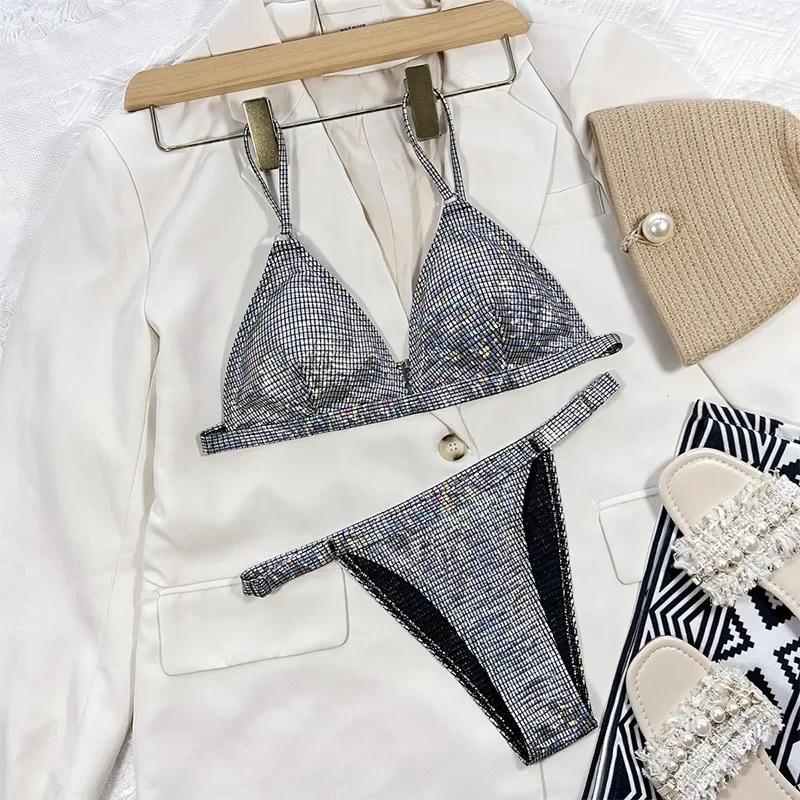 Frauen Bademode High Cut Bikini Set Sexy Micro Badeanzug Damen Tanga Swimwear