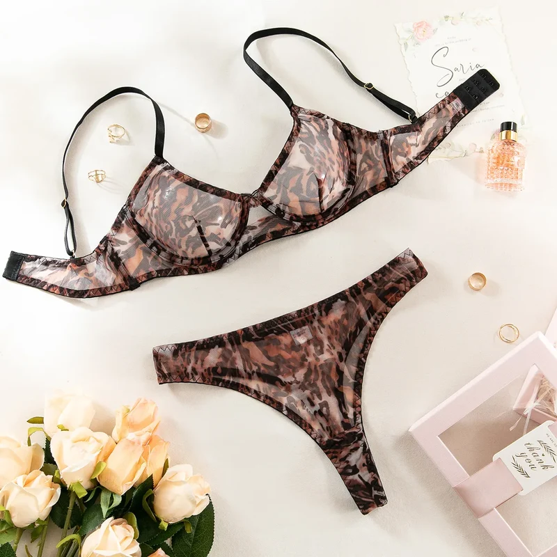 Push-Up Sexy BH-Set + Slip Unterwäsche Spitze Dessous Reizwäsche Tanga Schlüpfer