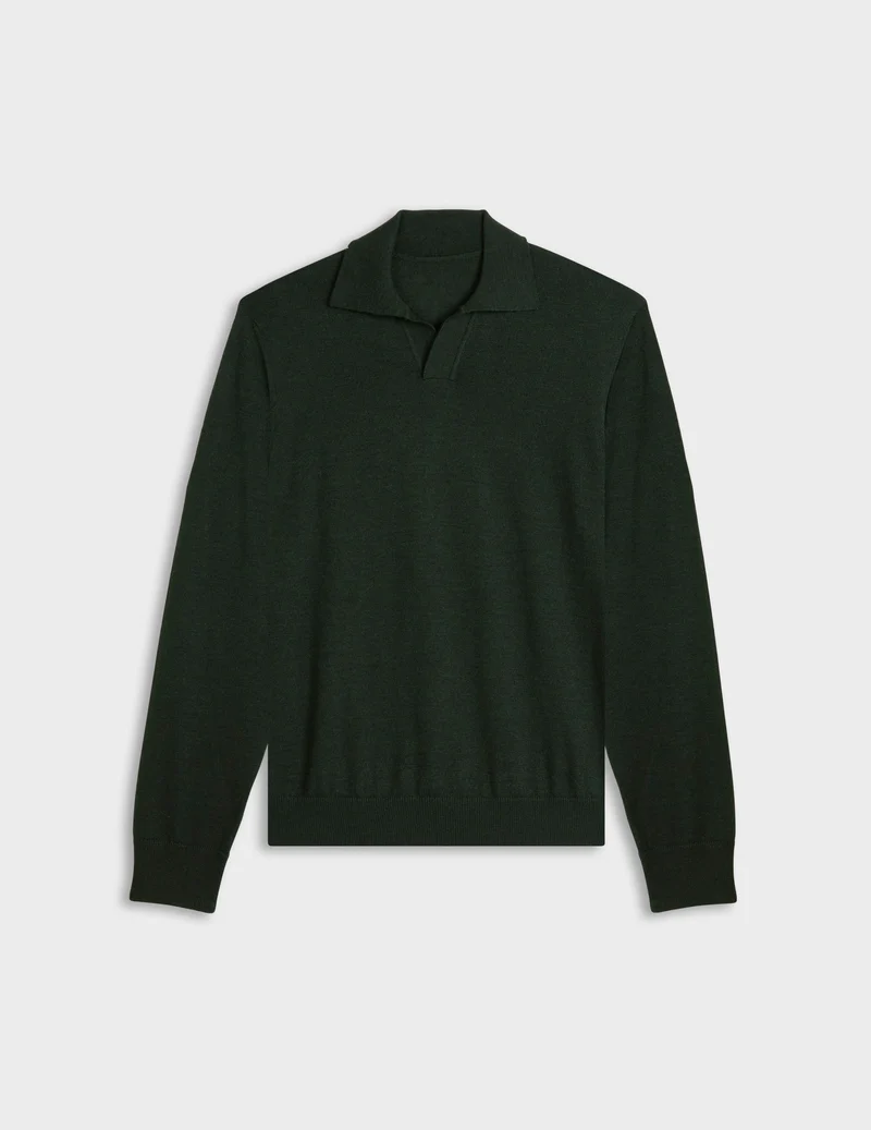 Pull Ilian en laine mérinos kaki