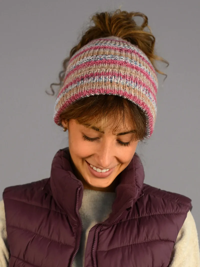 Strickset Ponytail-Beanie