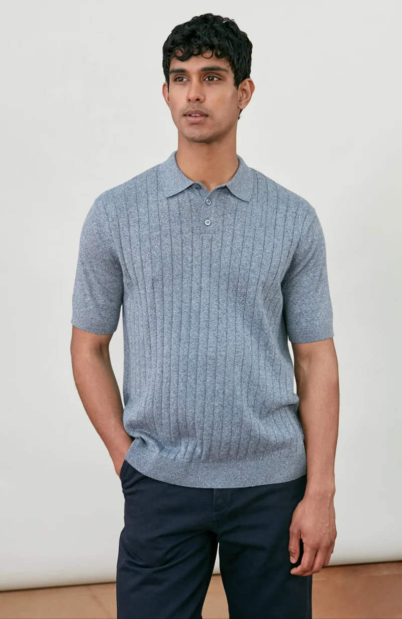 Mens Ultra Fine Cotton Selection Knit Polo Shirt