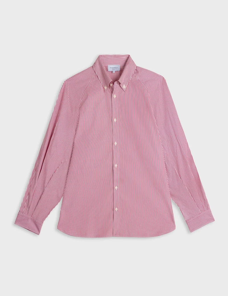 Chemise oversize Paloma rayée rouge