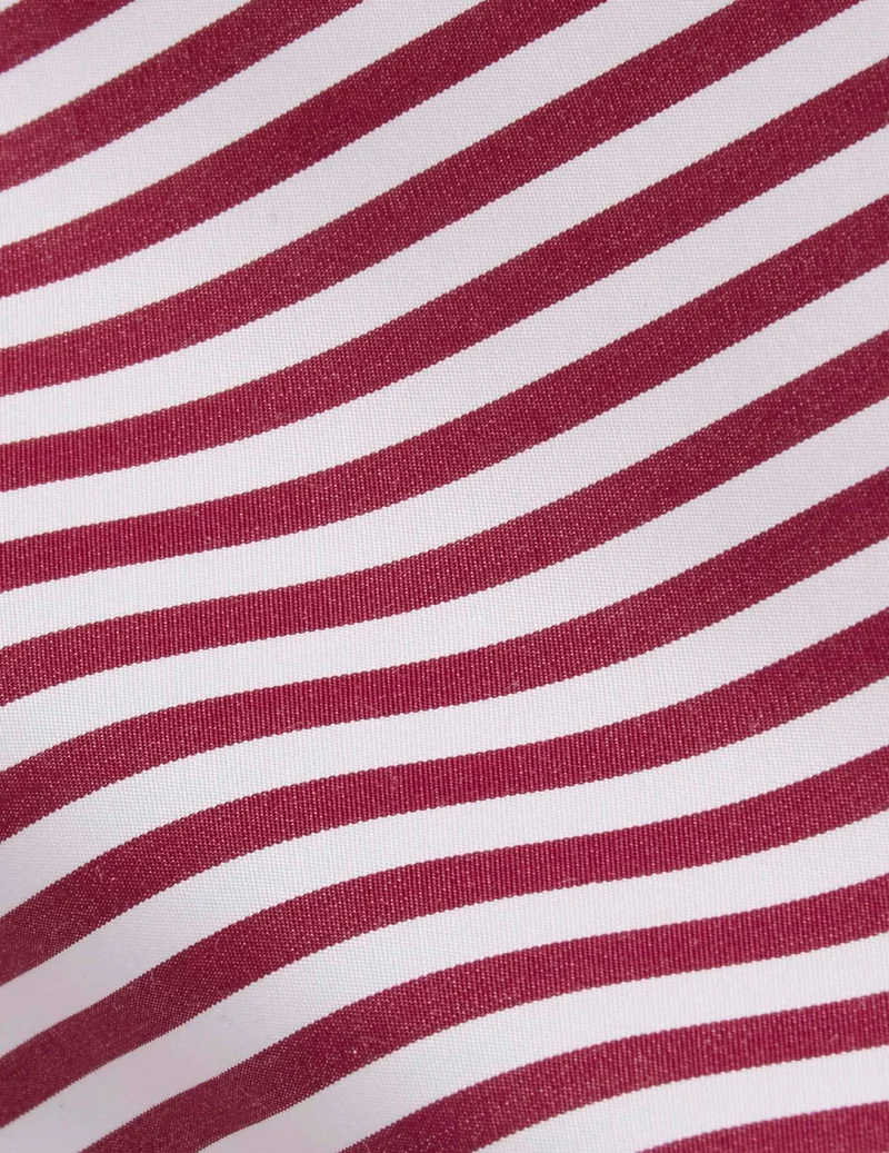 Chemise oversize Pia rayée bordeaux