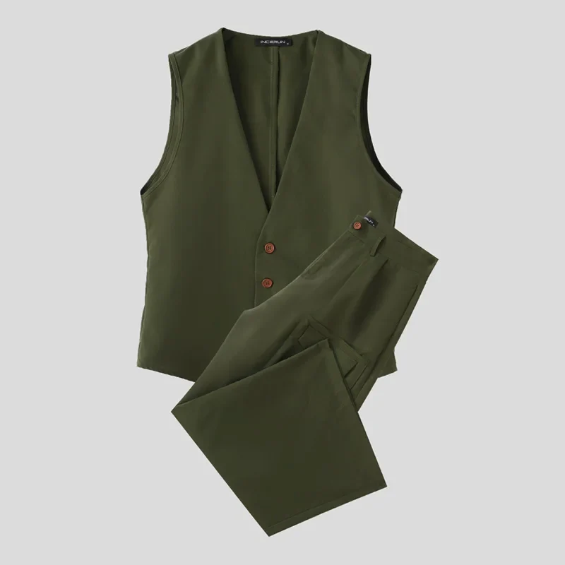 2 Tlg Set Männer Hose Weste Haremshosen Pumphosen Pluderhosen Hosenrock Herren