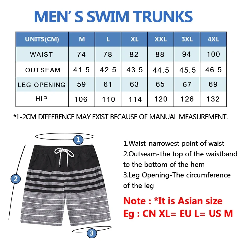Herren Badehose Badeshort Kurze Hose Shorts Schwimmhose 100% Polyester NEU