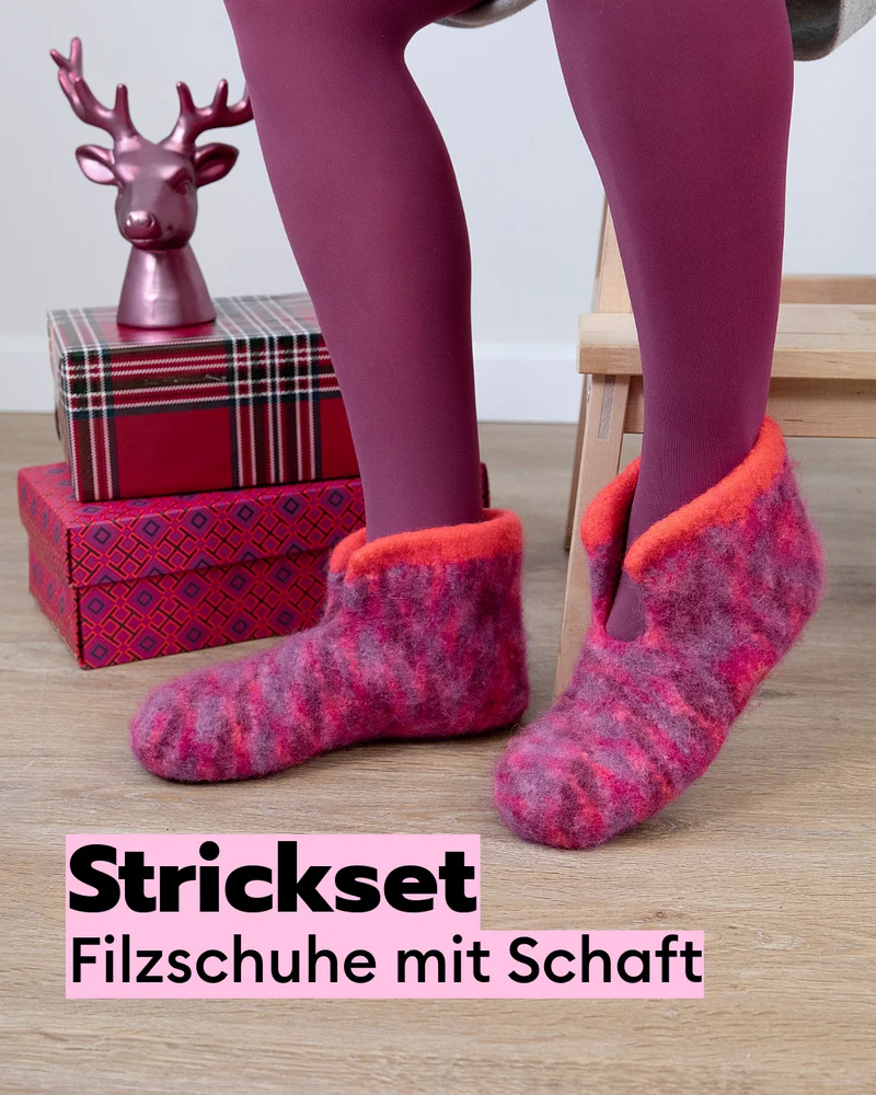 Filzset Hausschuhe