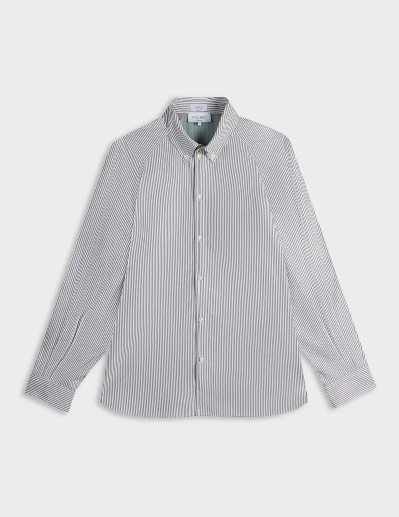 Chemise oversize Paloma rayée grise