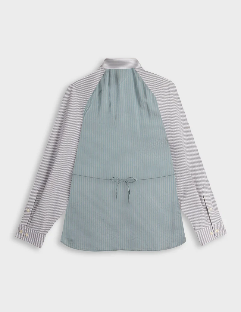 Chemise oversize Paloma rayée grise