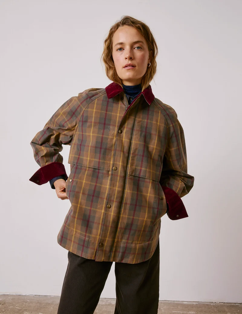 Blouson Pénelope en coton à carreaux