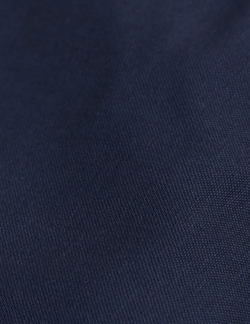 Chemise Auguste en laine vierge bleu marine
