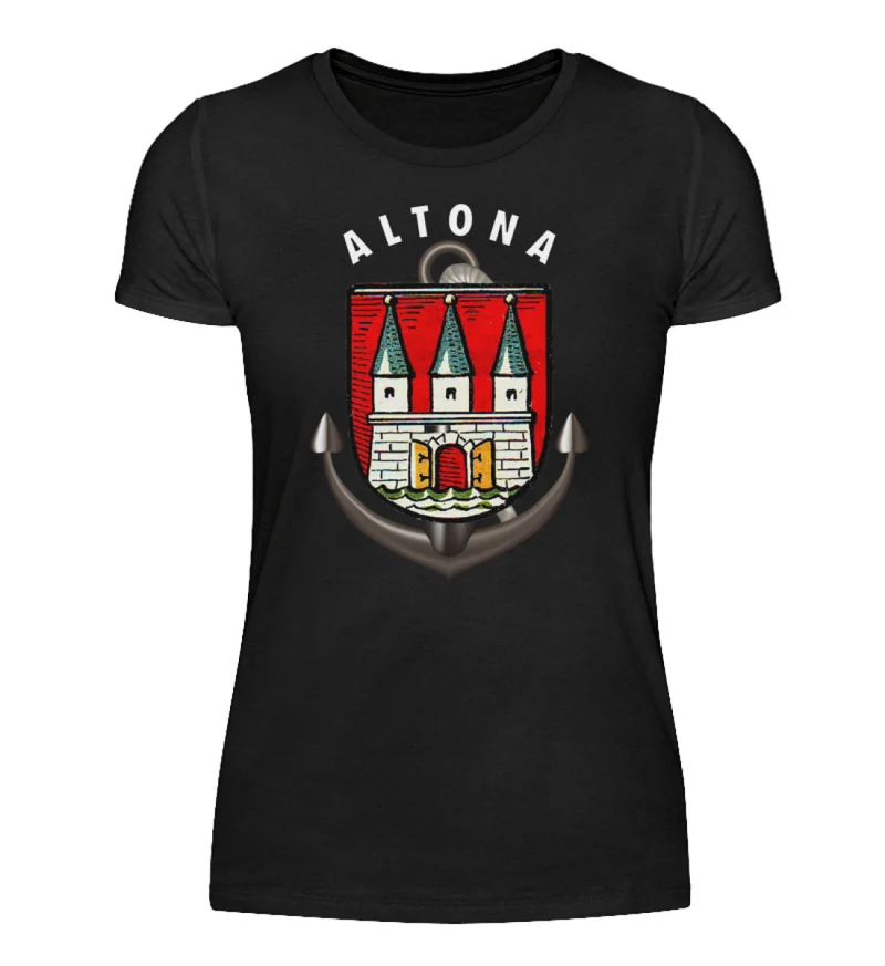 Damen Sommer Top Altona T-Shirt Rundhals Streetwear lockeres Damentop Bluse Hemd