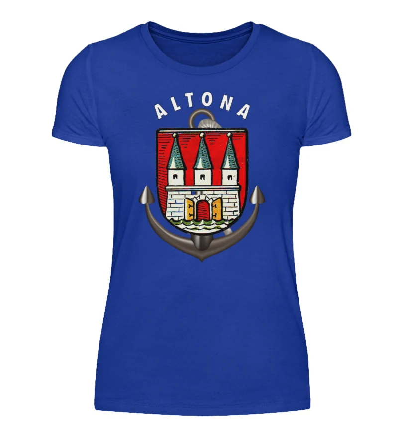 Damen Sommer Top Altona T-Shirt Rundhals Streetwear lockeres Damentop Bluse Hemd