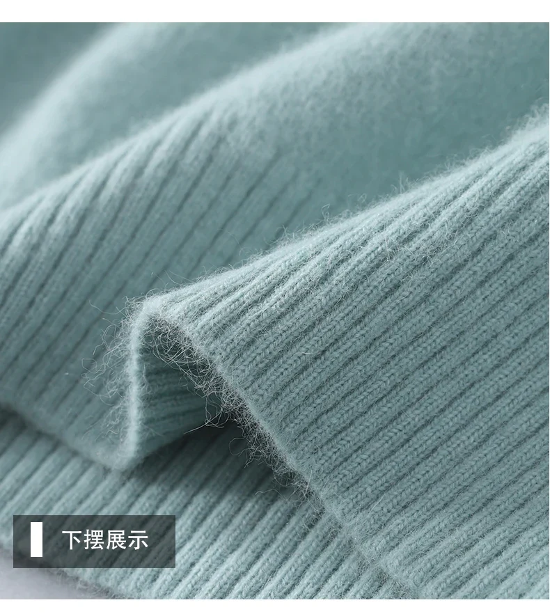 Herbst und Winter Männer Lose Rollkragen 100% Nerz Kaschmir Pullover männer Casual Thermische Pullover Einfarbig Stricken Plus-Größe top