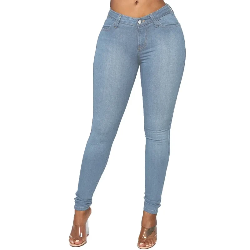 Sexy Damen Jeans Hose Bleistifthose Push Up Denim Style Jeanshose Hüfthose