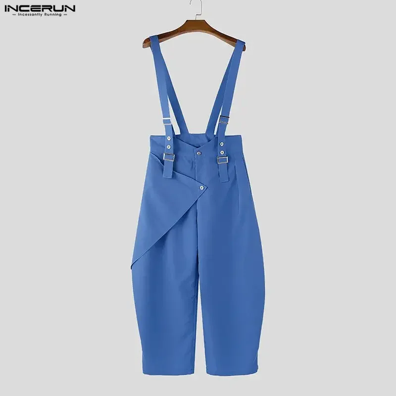 Männer Latzhose Hose Harems Pumphosen Pluderhosen Jogger Overalls Streetwear