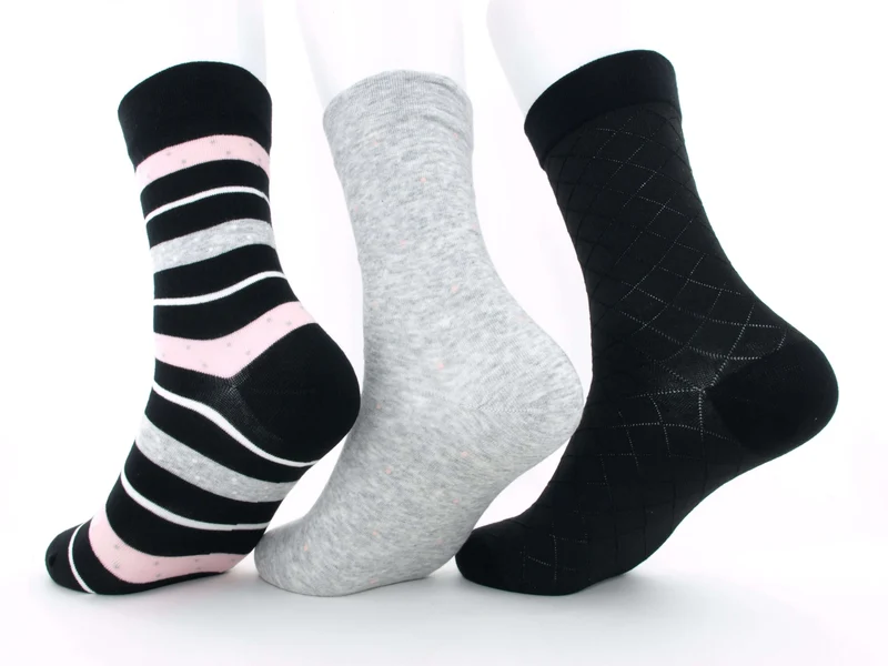 3 Paar Damen Gesundheitssocken venenfreundlich Winter schwarz
