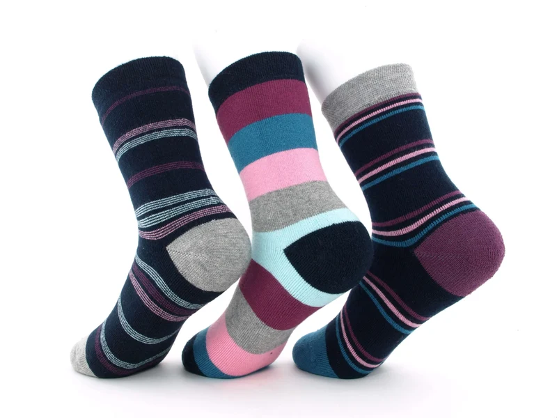 3 Paar Bootsocks Kinder lila/türkis