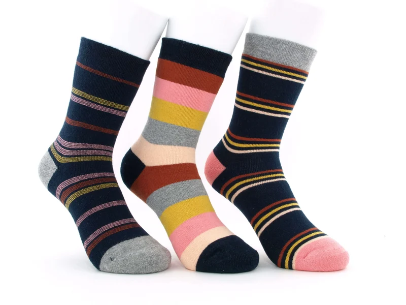 3 Paar Bootsocks Kinder rosa/gelb