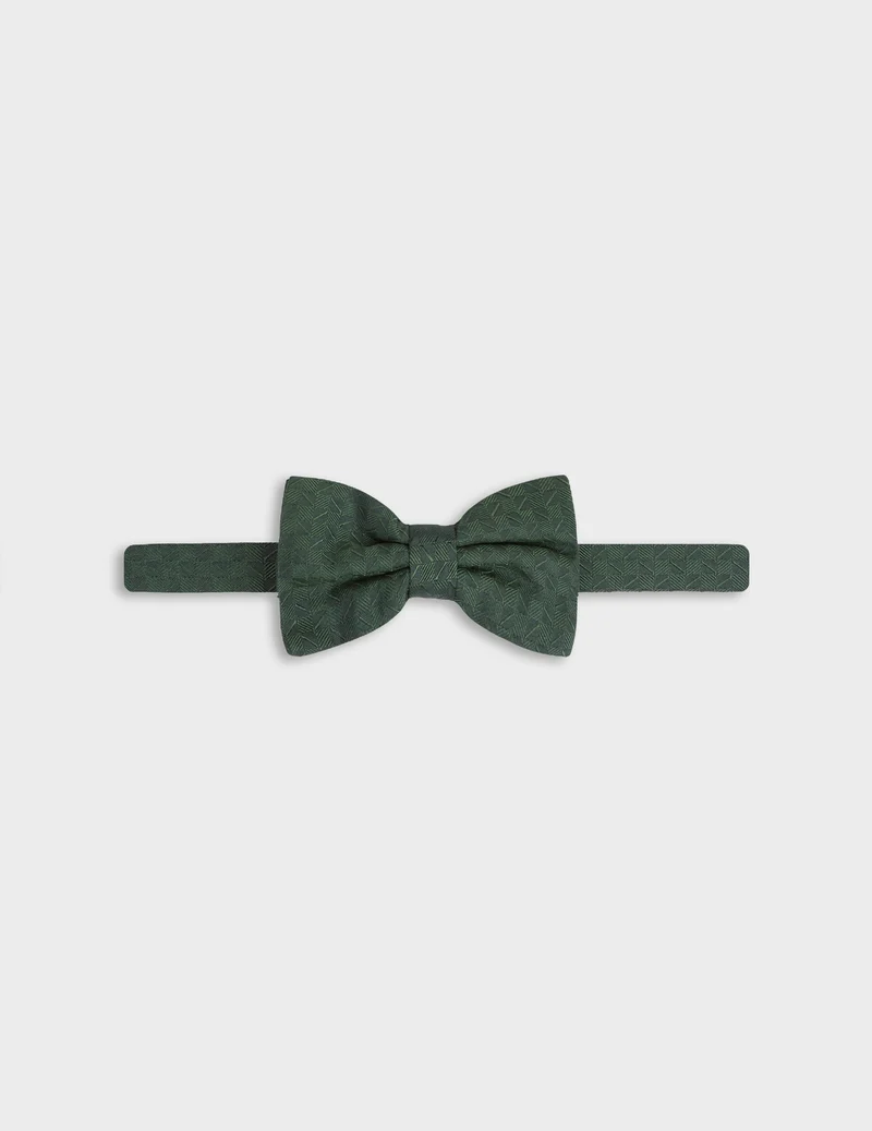 Nœud-papillon en soie verte