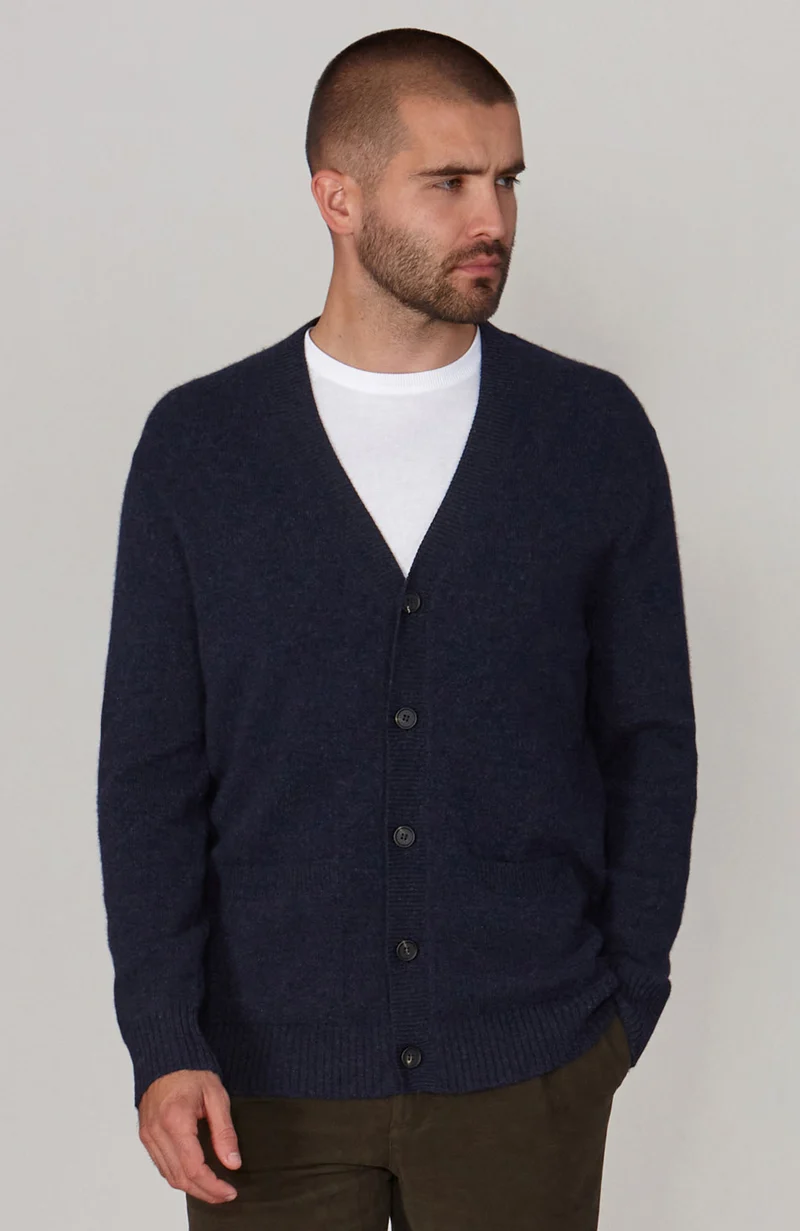 Mens Lambswool Cardigan