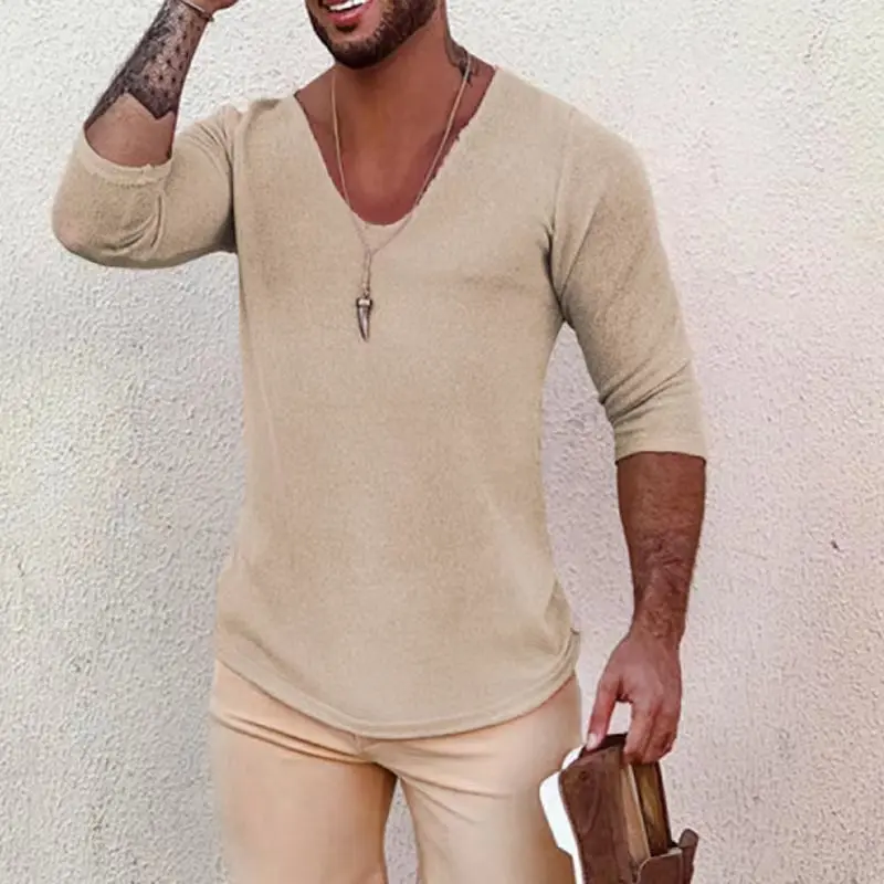 Herren Pullover Sweatshirt Leichter Pulli Sweater Langarm Shirt Strickpullover
