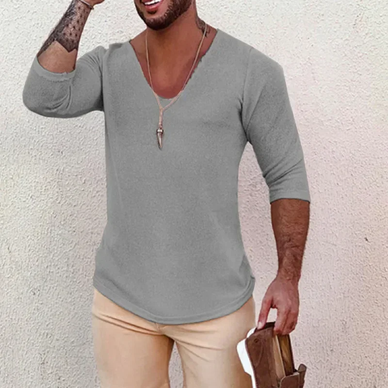 Herren Pullover Sweatshirt Leichter Pulli Sweater Langarm Shirt Strickpullover
