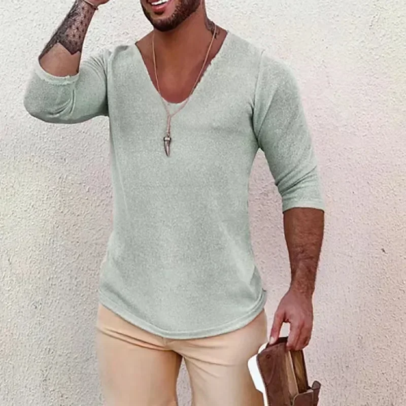 Herren Pullover Sweatshirt Leichter Pulli Sweater Langarm Shirt Strickpullover