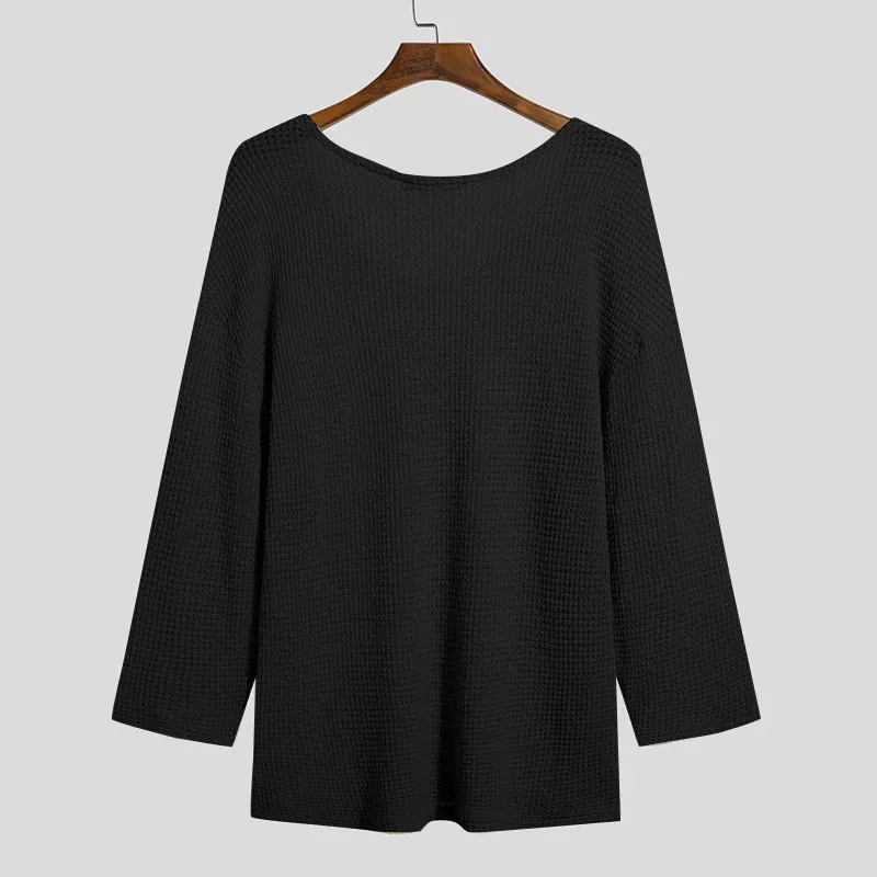 Herren Pullover Sweatshirt Leichter Pulli Sweater Langarm Shirt Strickpullover