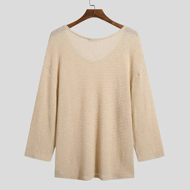 Herren Pullover Sweatshirt Leichter Pulli Sweater Langarm Shirt Strickpullover