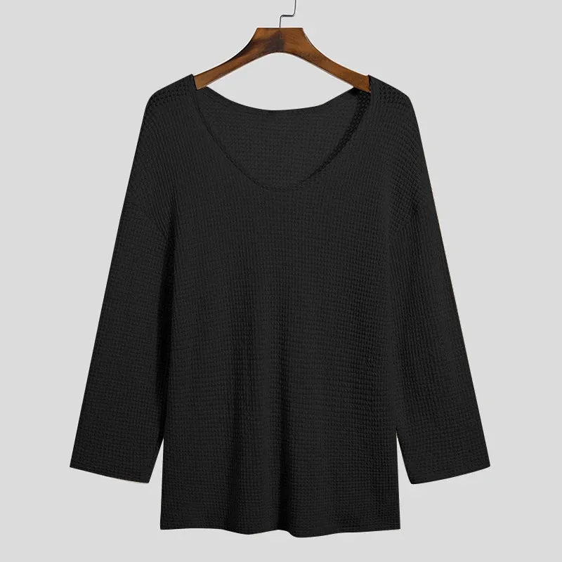 Herren Pullover Sweatshirt Leichter Pulli Sweater Langarm Shirt Strickpullover