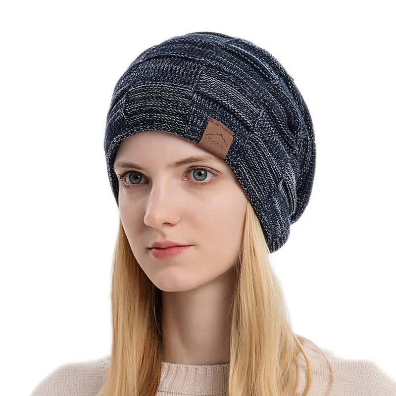 Damen Wolle Mütze Wintermütze Strickmütze Kappe Bommelmütze Pudelmütze Haube