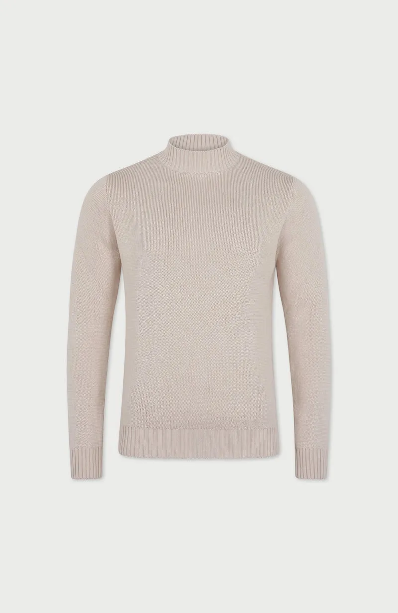Mittelschwerer Herren-Rollkragenpullover aus 100 % Baumwolle