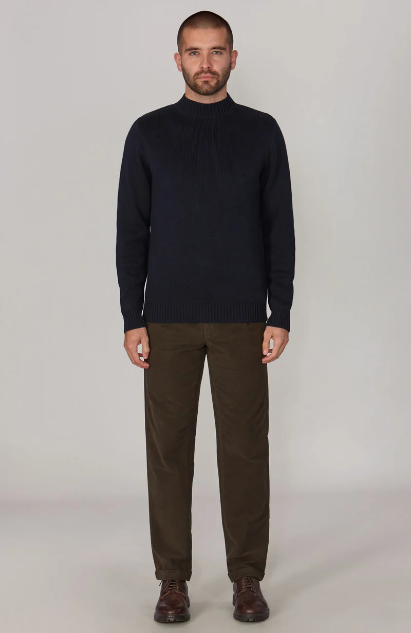 Mittelschwerer Herren-Rollkragenpullover aus 100 % Baumwolle
