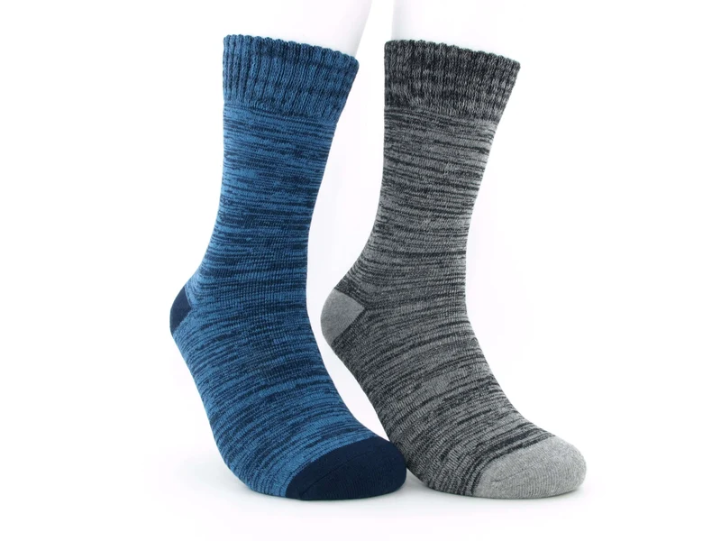 2 Paar Thermosocken Herren Design jeans/grau
