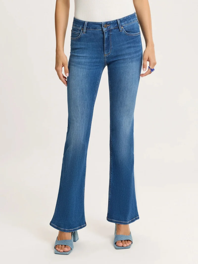 CROSS JEANS - FAYE, Bootcut, High-Waist, Mid Blue