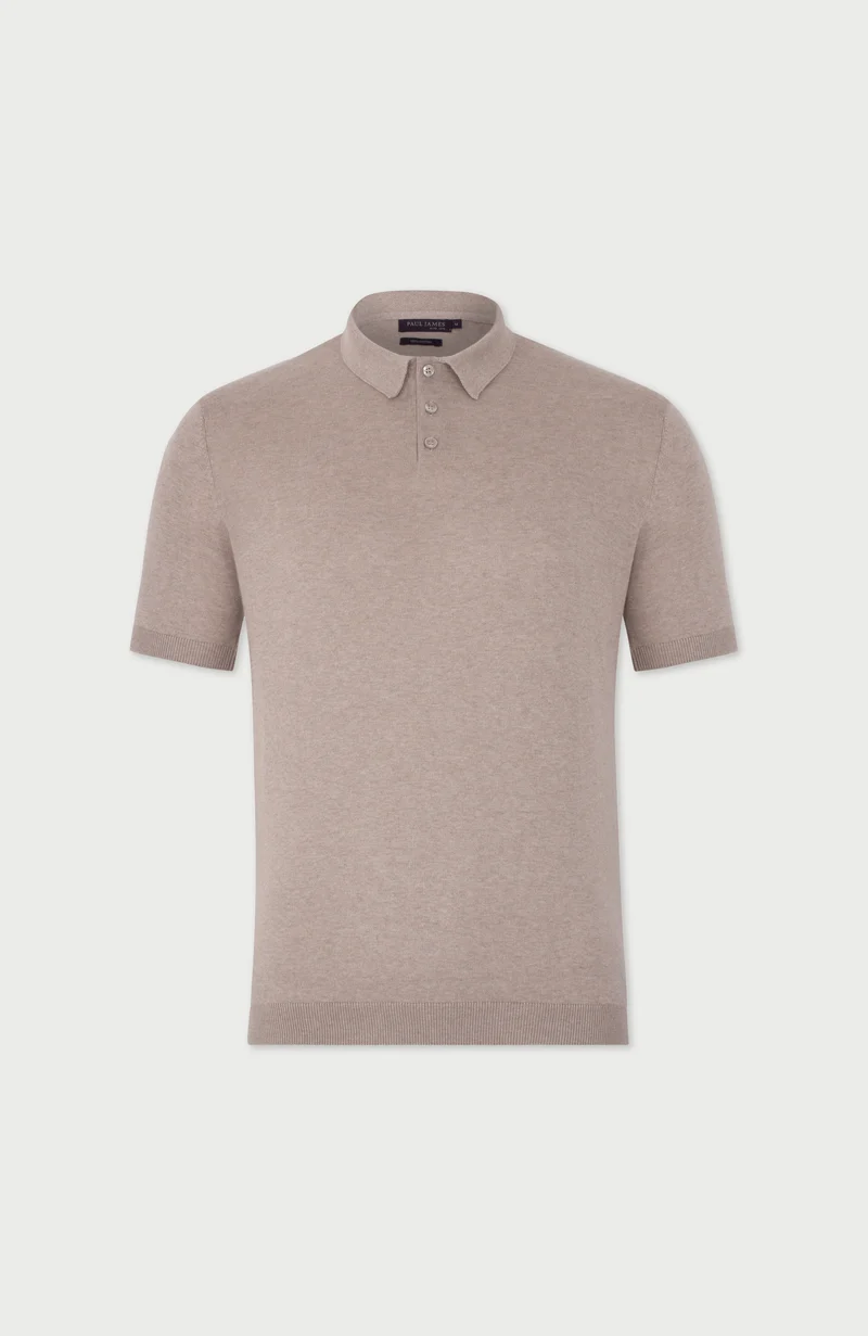 Kurzärmliges Herren-Poloshirt aus 100 % ultrafeiner Baumwolle