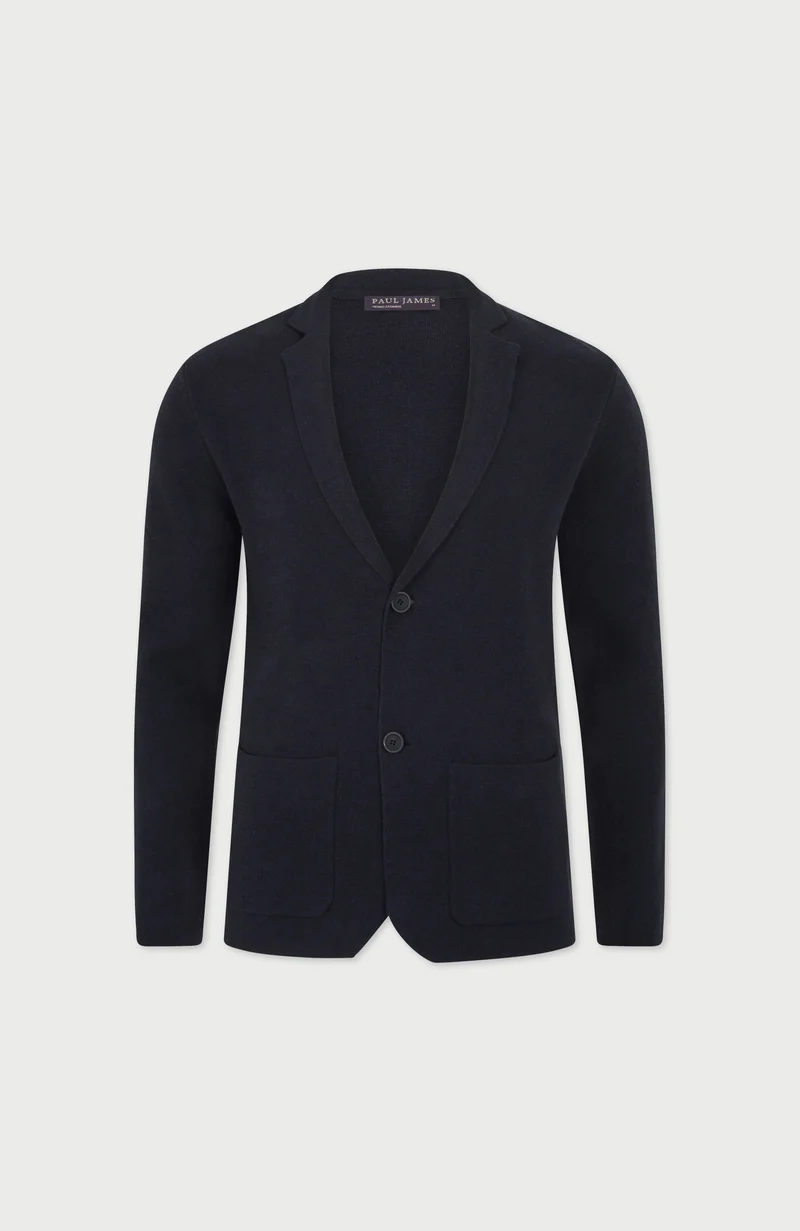 Mens Lightweight Merino Cashmere Knitted Blazer