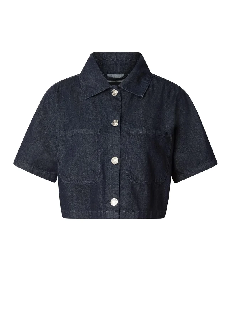Cropped Light Denim Shirt