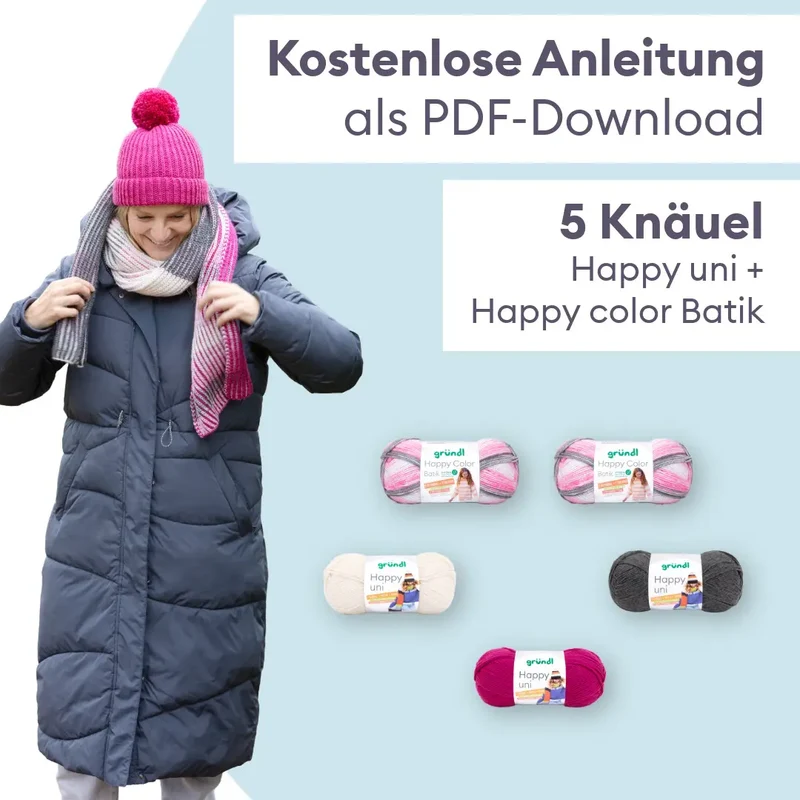 Strickset XXL-Schal Brioche