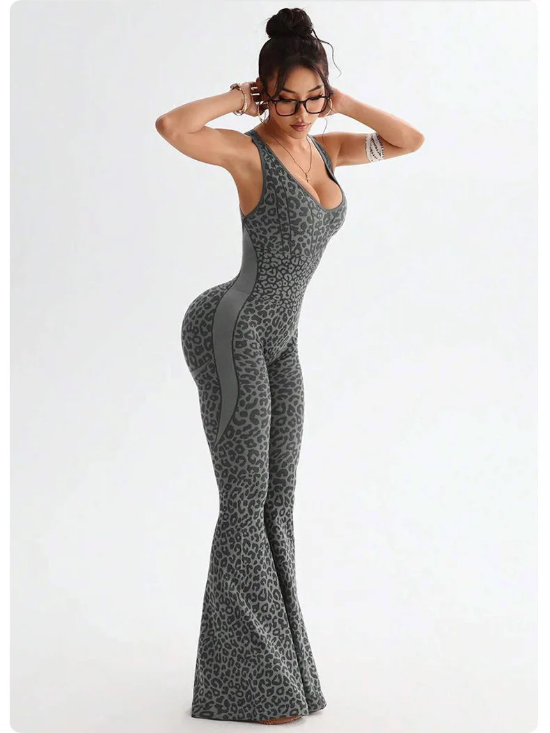 Damen Overall Bodycon Jumpsuit Streetwear Fitness-Strampler Leggins Yoga Hose